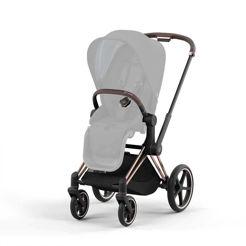 Color_ Rose Gold/Brown | Cybex Priam 4 Stroller Frame Rose Gold Brown | NINI and LOLI