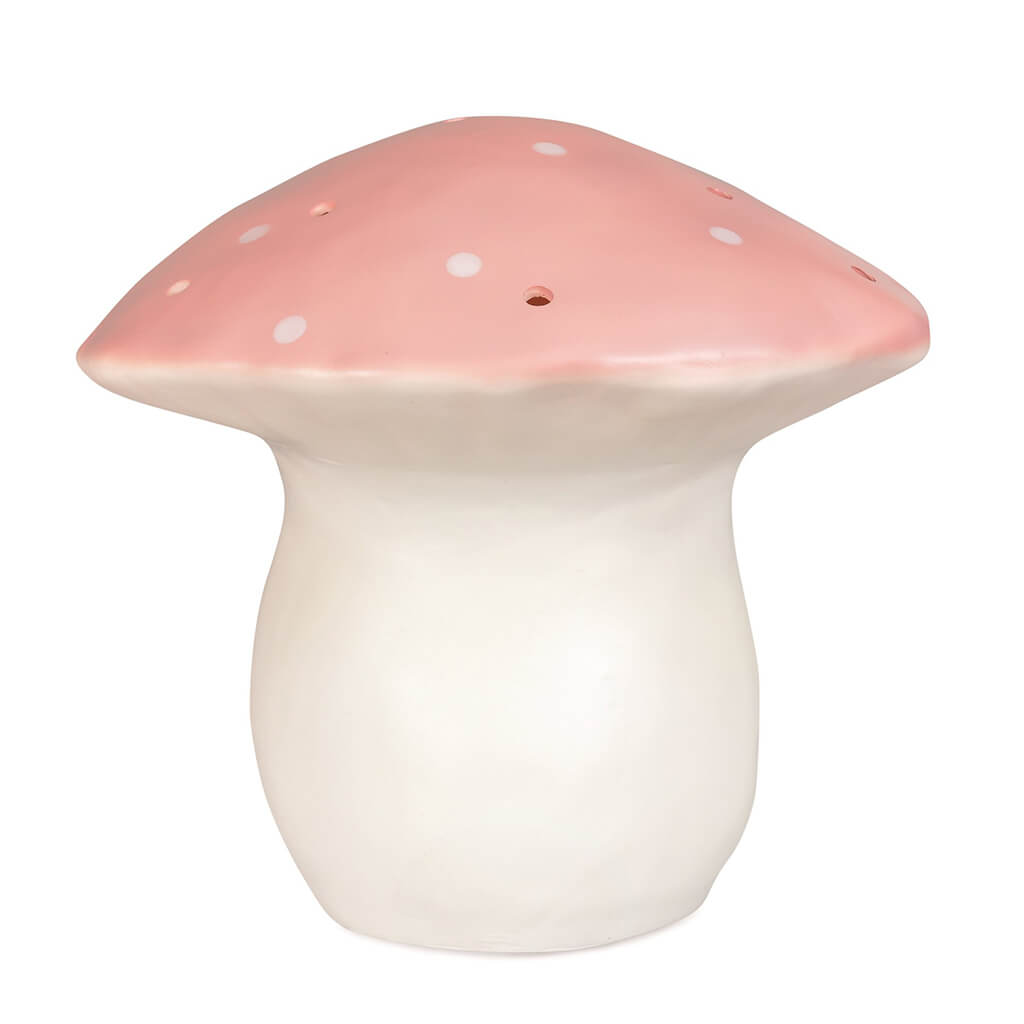 Large LED Lamp Mushroom Vintage Pink
