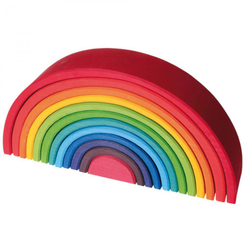 Grimm's Authentic Large 12 Piece Rainbow Toy | NINI and LOLI