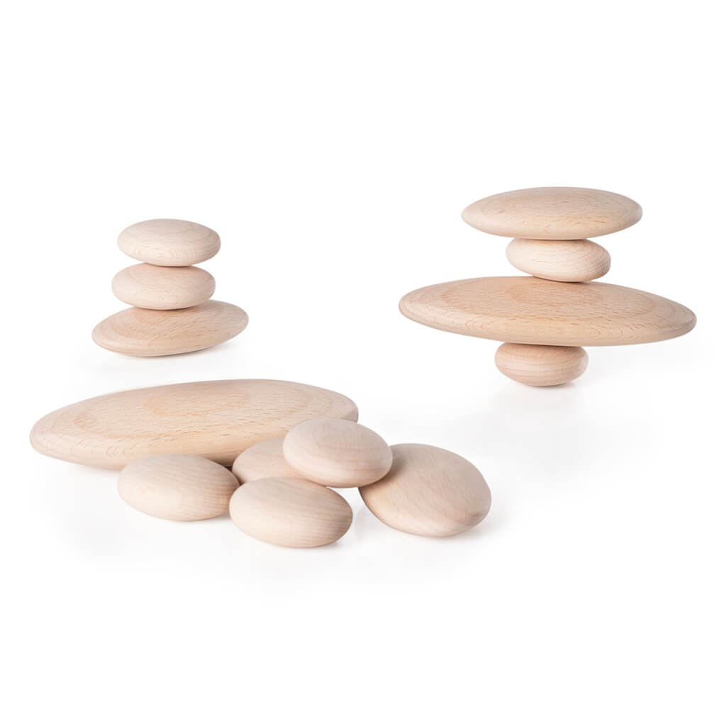 Wooden Stackers River Stones