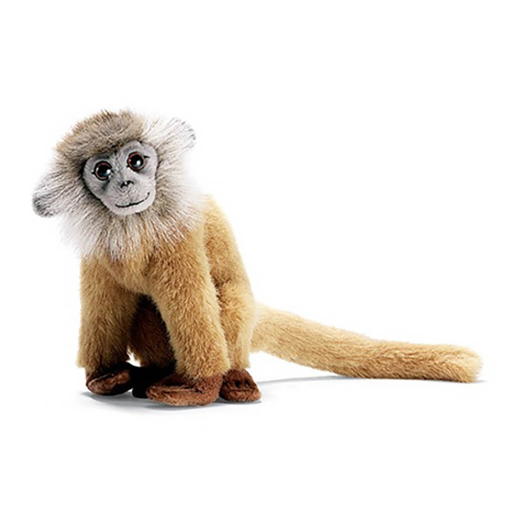 Realistic Plush Animal Leaf Monkey Brown