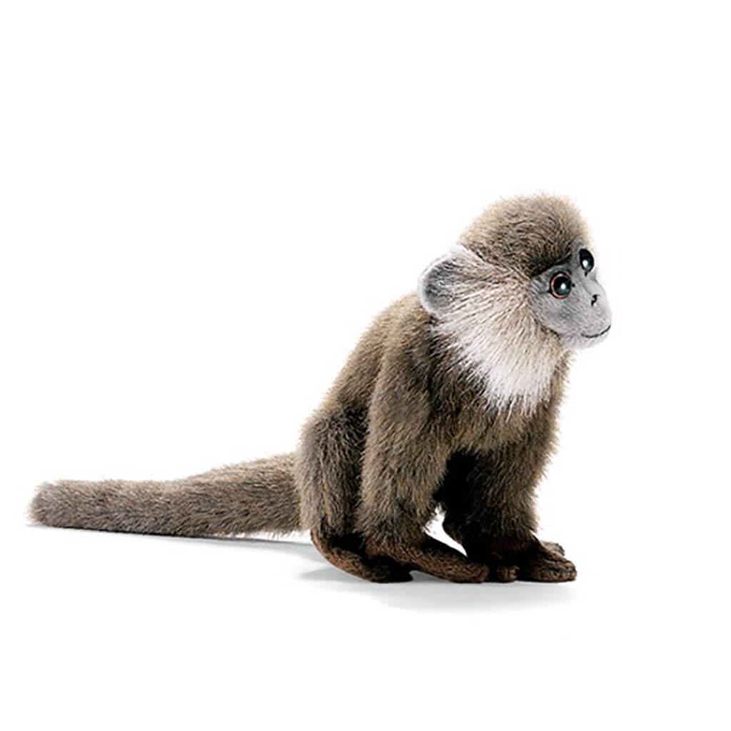 Realistic Plush Animal Leaf Monkey Grey