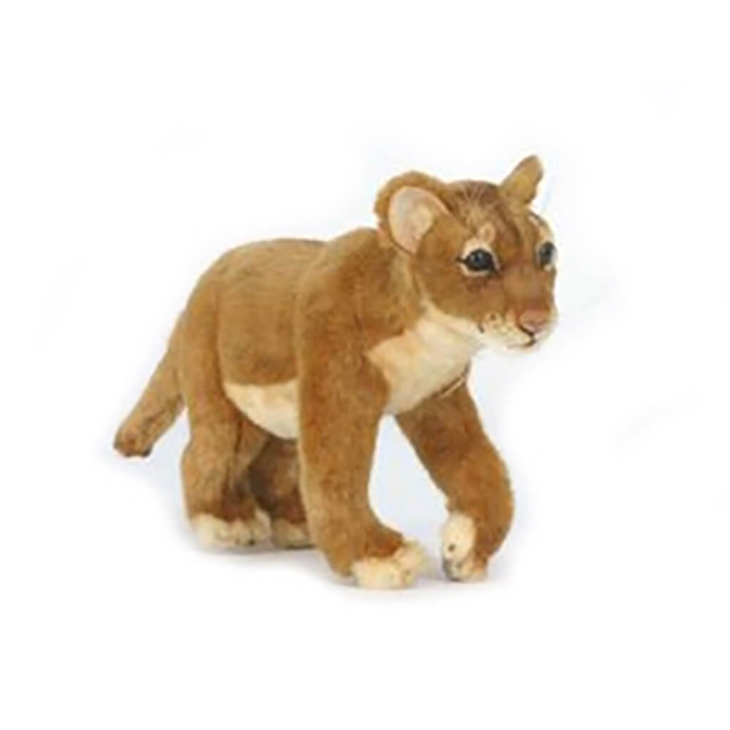 Realistic Plush Animal Standing Lion Cub 14 inches