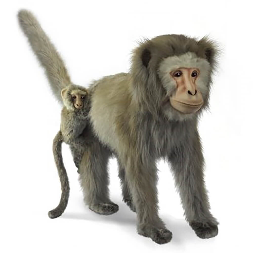 Realistic Plush Animal Macaque Baby Monkey
