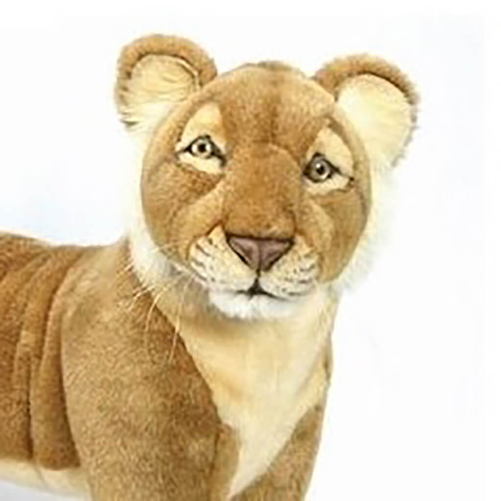 Realistic Plush Animal Standing Lion Cub 19 inches