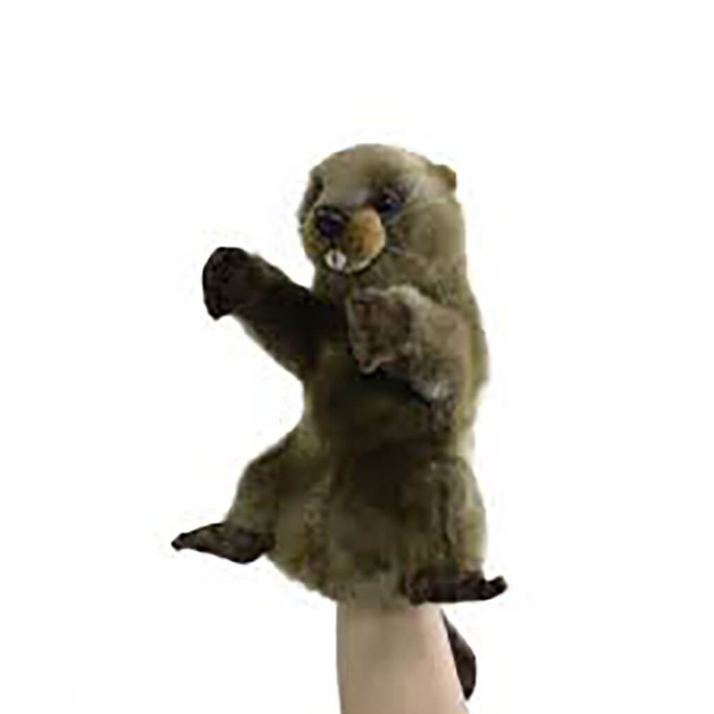 Realistic Plush Animal Puppet Beaver