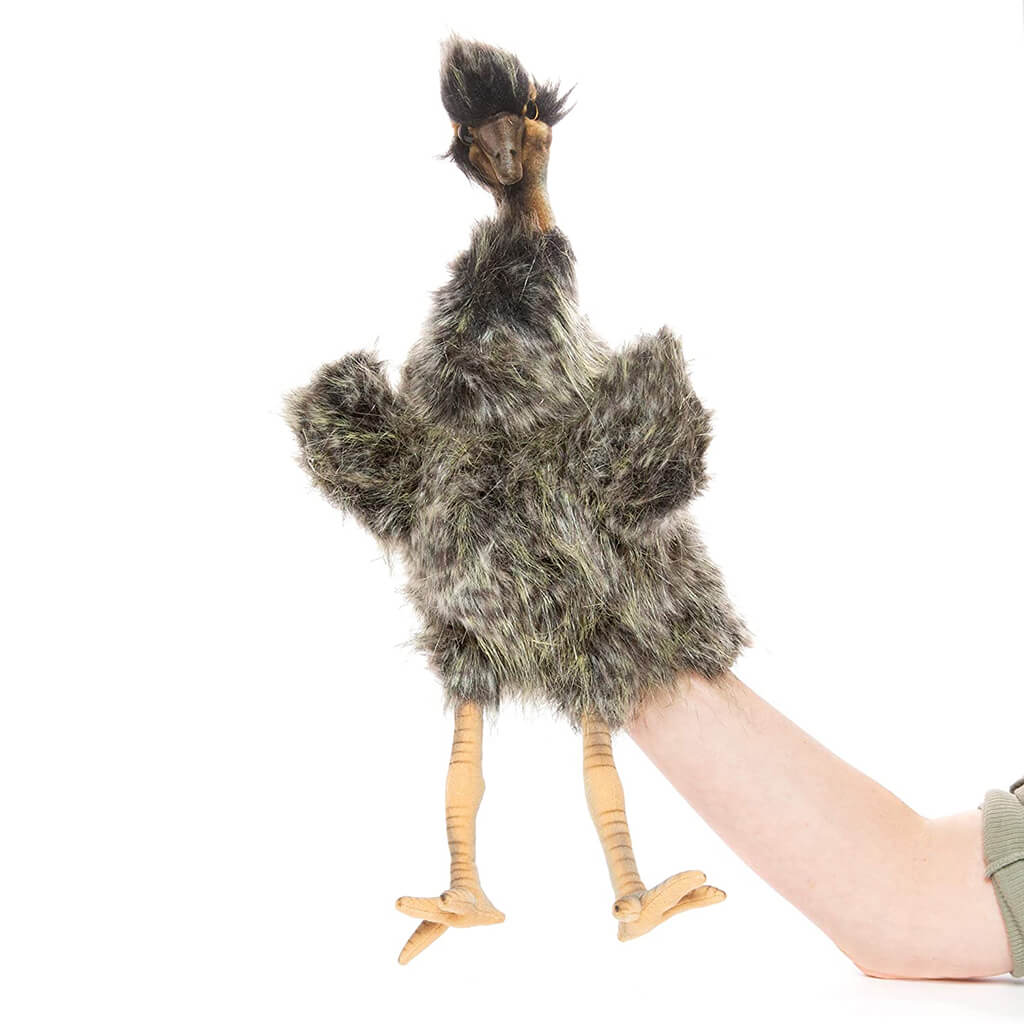 Realistic Plush Animal Puppet Emu