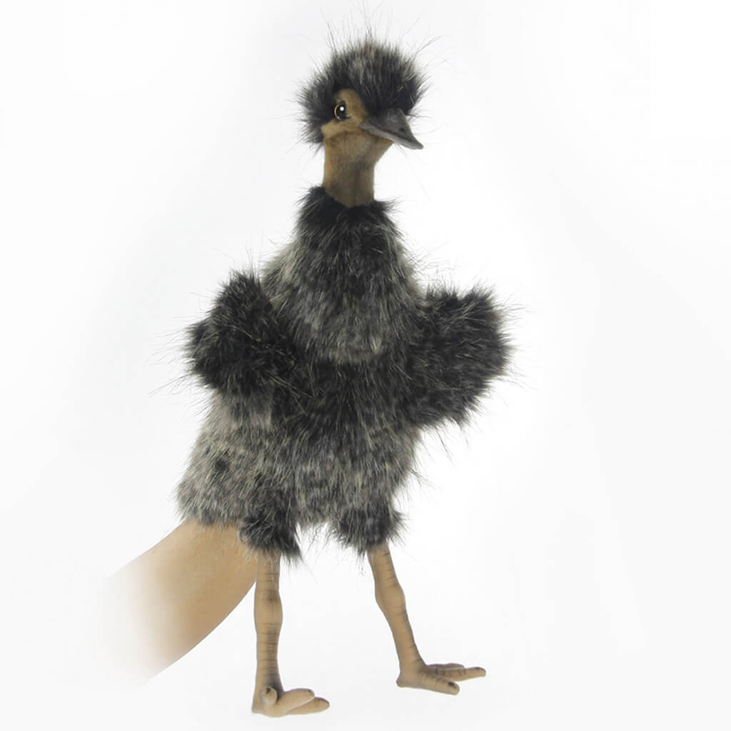 Realistic Animal Puppets Realistic Plush Animal Puppet Emu | Hansa Creation | NINI and LOLI