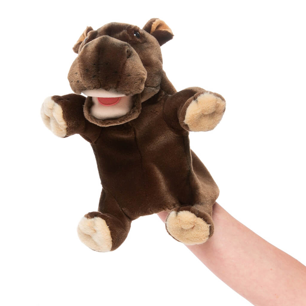 Realistic Animal Puppets Realistic Plush Animal Puppet Hippo | Hansa Creation | NINI and LOLI