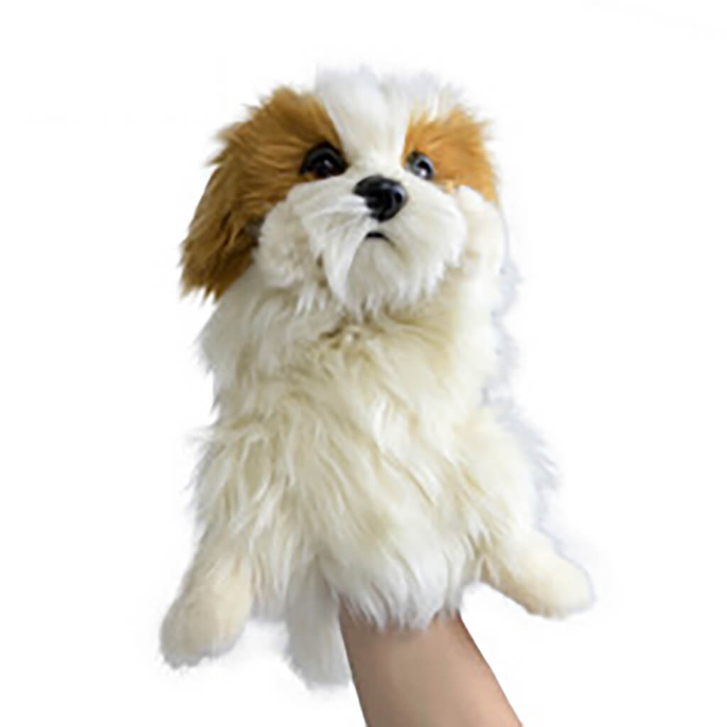 Realistic Plush Animal Puppet Shih Tzu