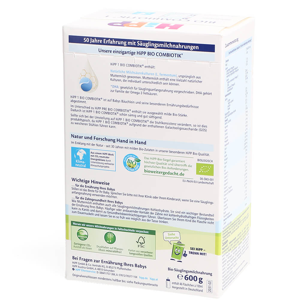 HiPP Baby Formula 1 (German Version)