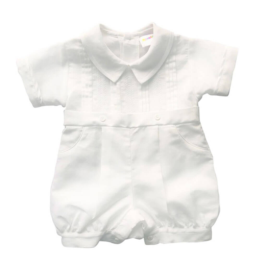 Archie White Linen Romper | Karela Kids | NINI and LOLI