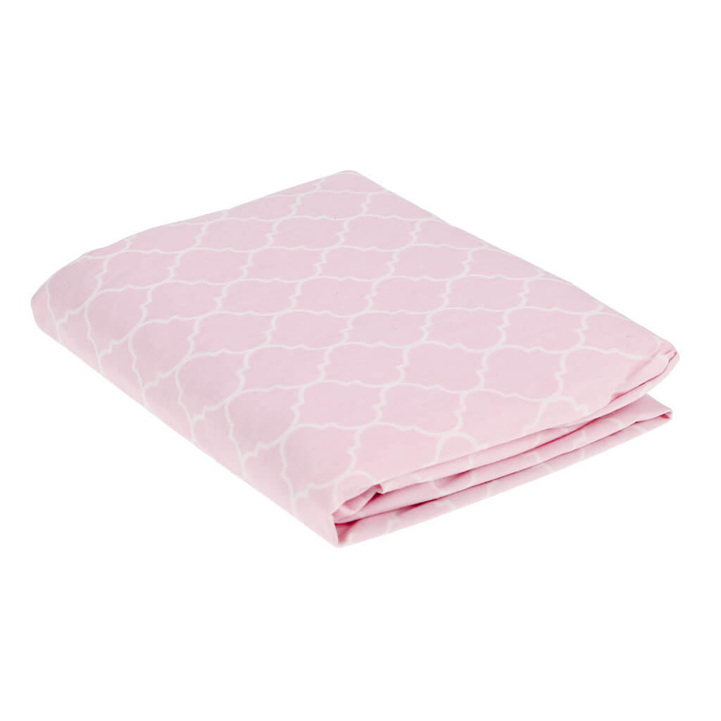 Crib Fitted Sheet Pink Quattrofoil