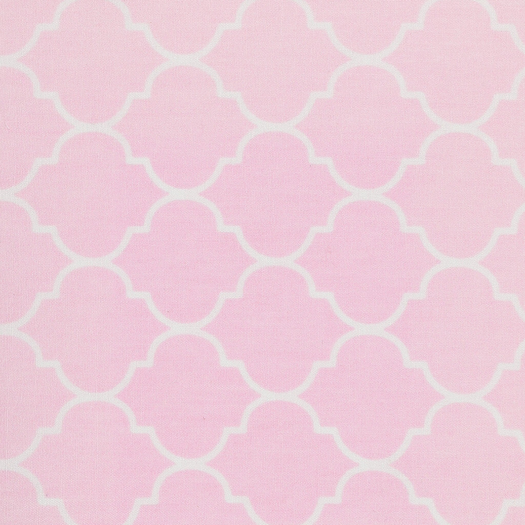 Crib Fitted Sheet Pink Quattrofoil