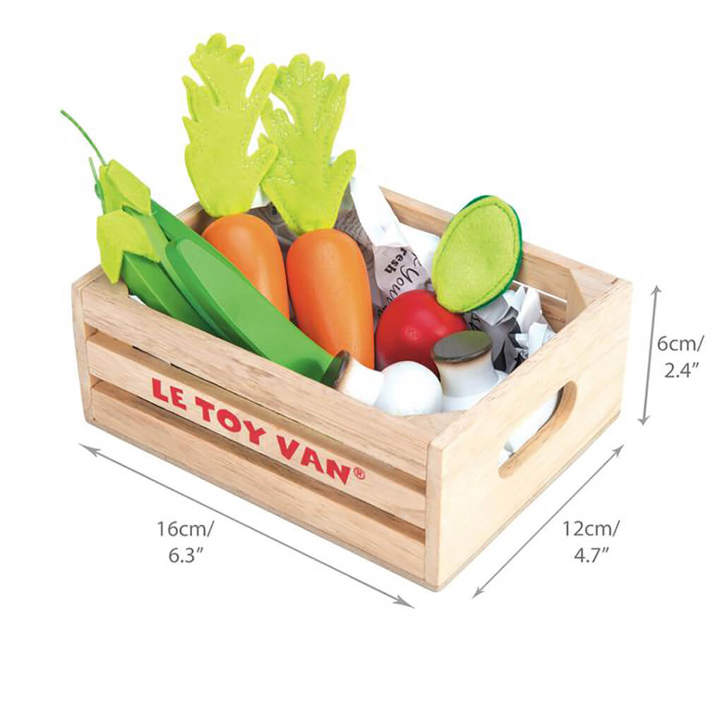 Wooden Vegetables 5 a Day Crate
