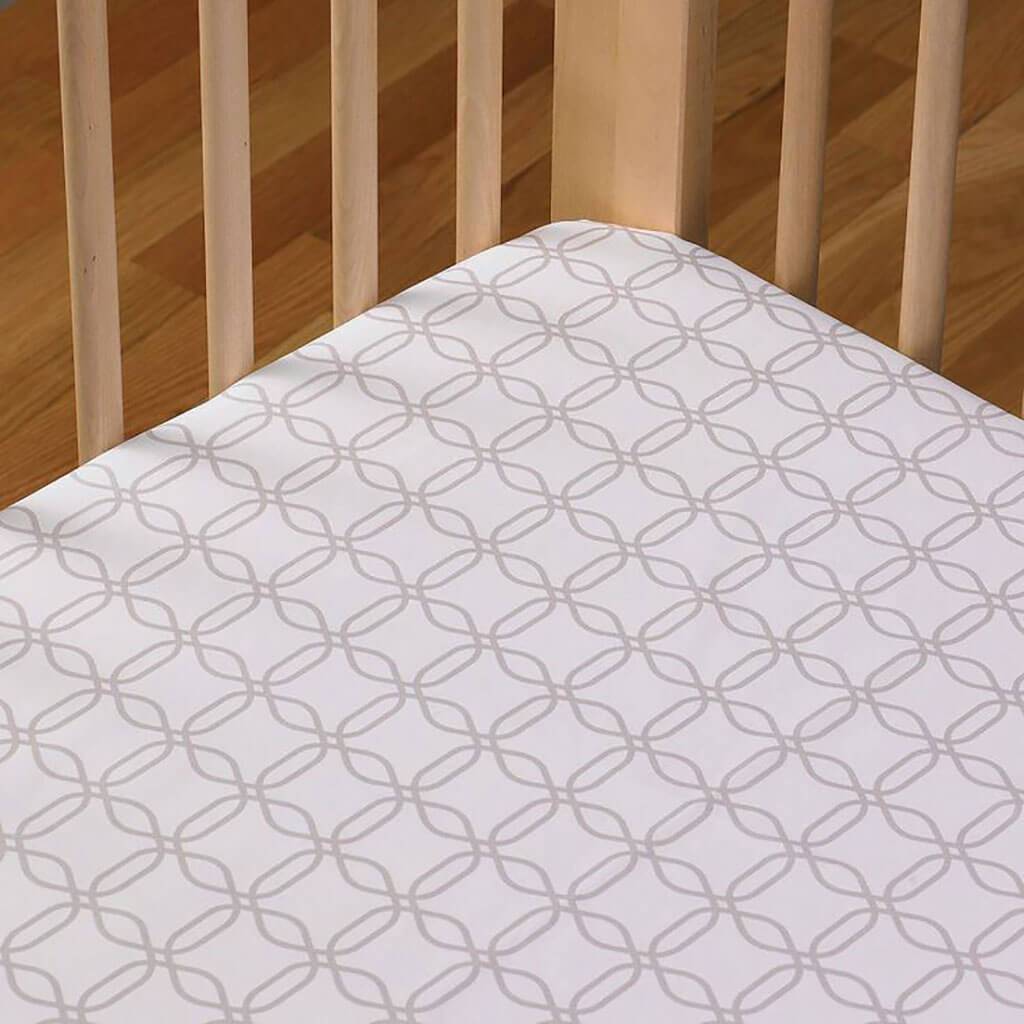 Crib Fitted Sheet Grey Link