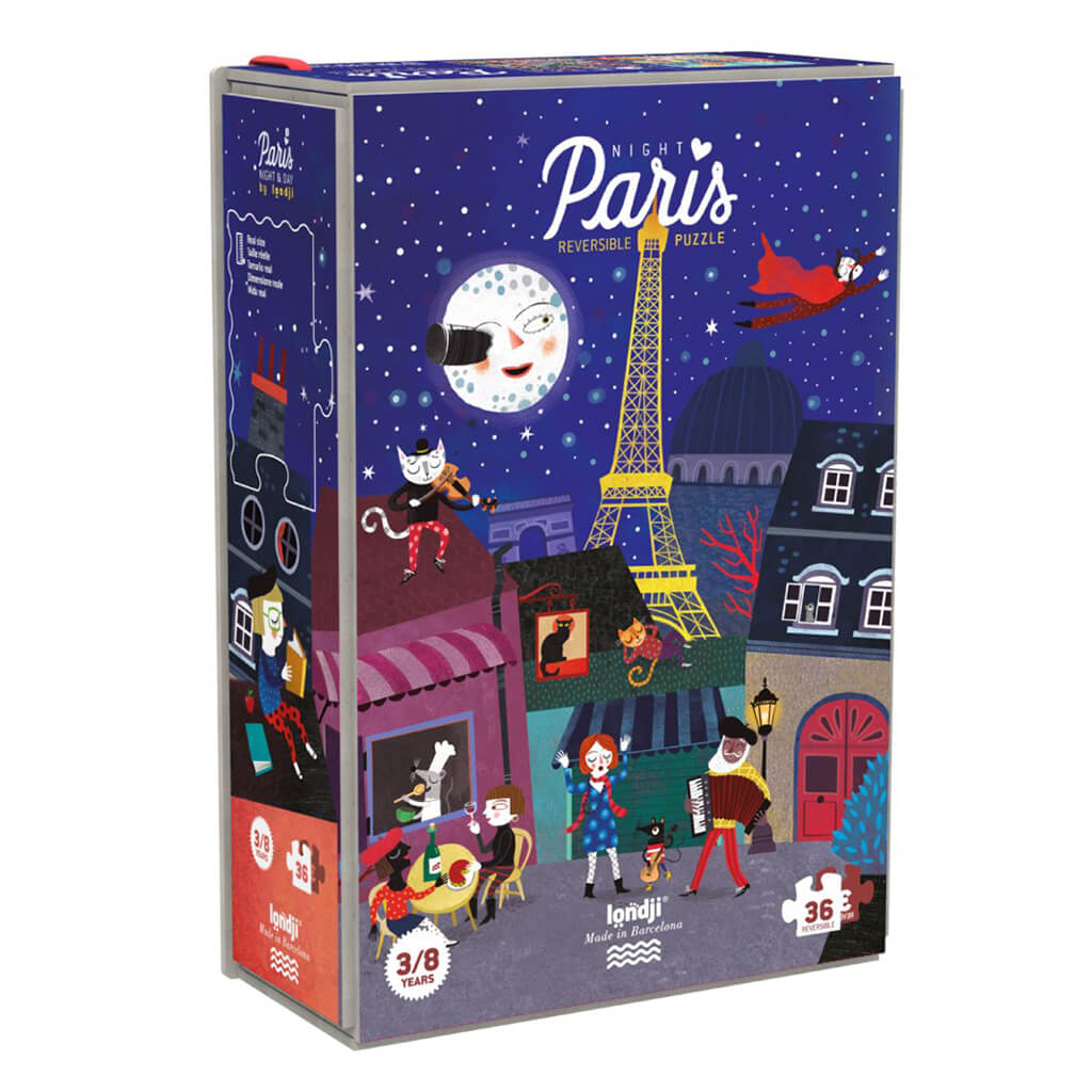 Night and Day in Paris Reversible Puzzle