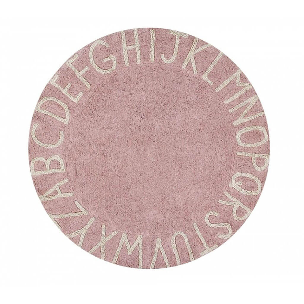 Round Rug ABC Nude Natural