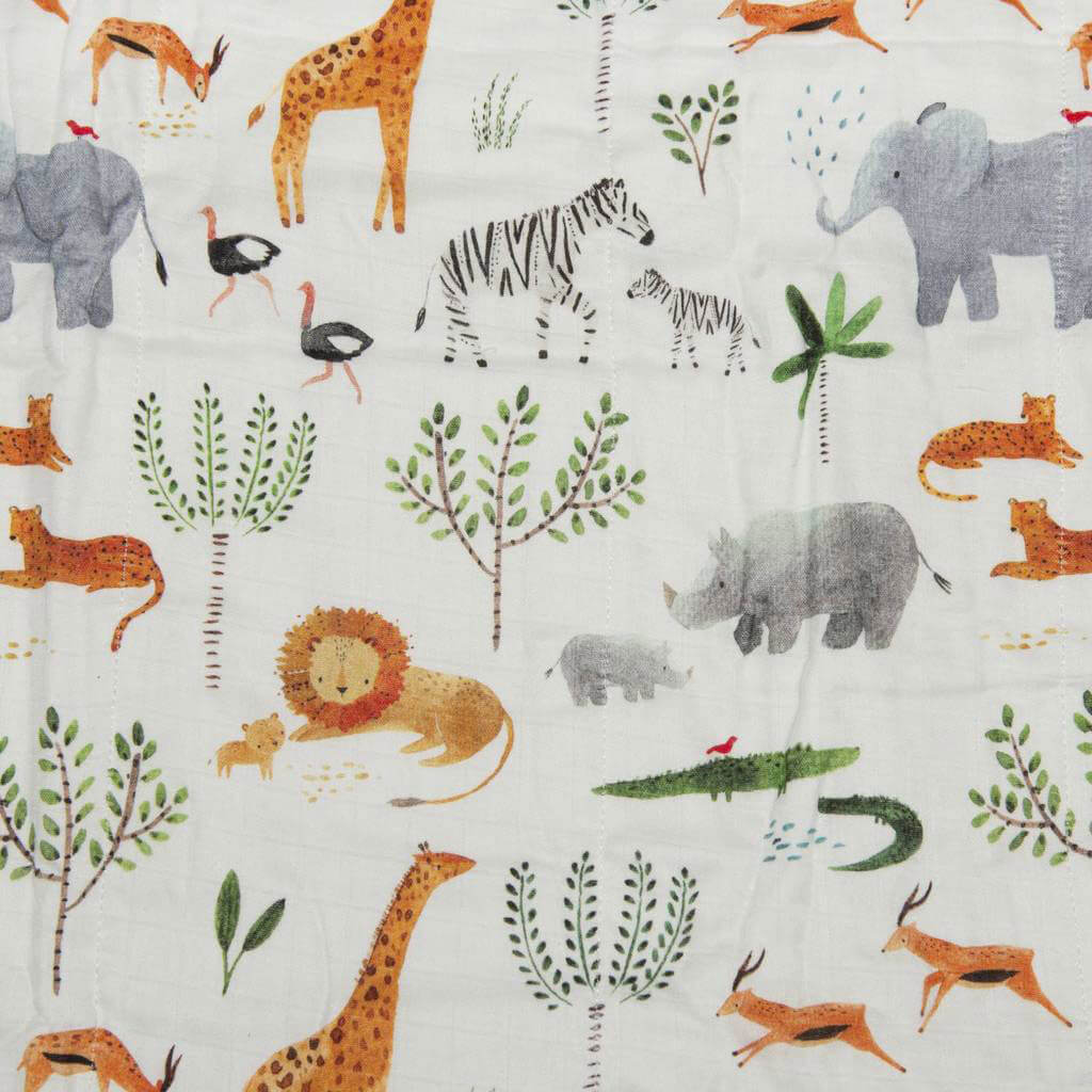 Muslin Quilt Blanket Safari Jungle