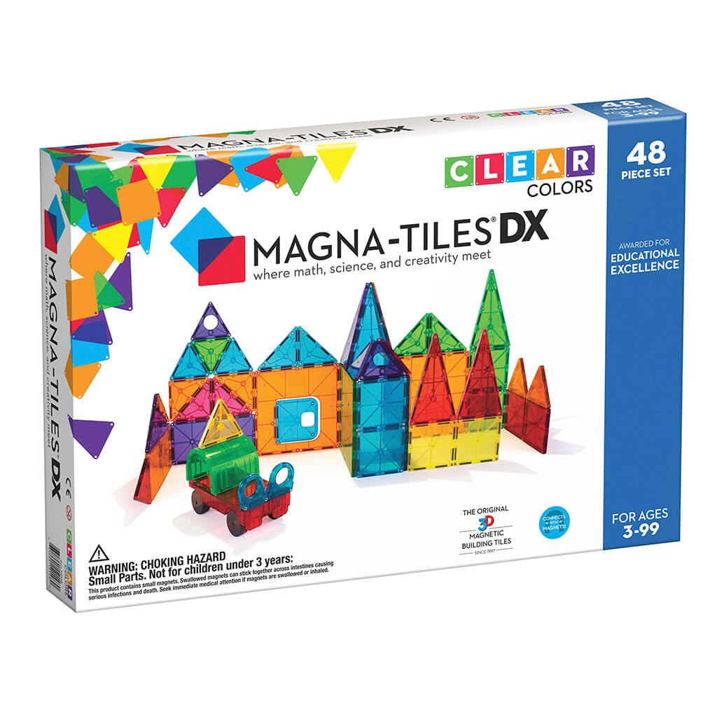 Magna-Tiles Clear Colors Deluxe Set 48 Pieces
