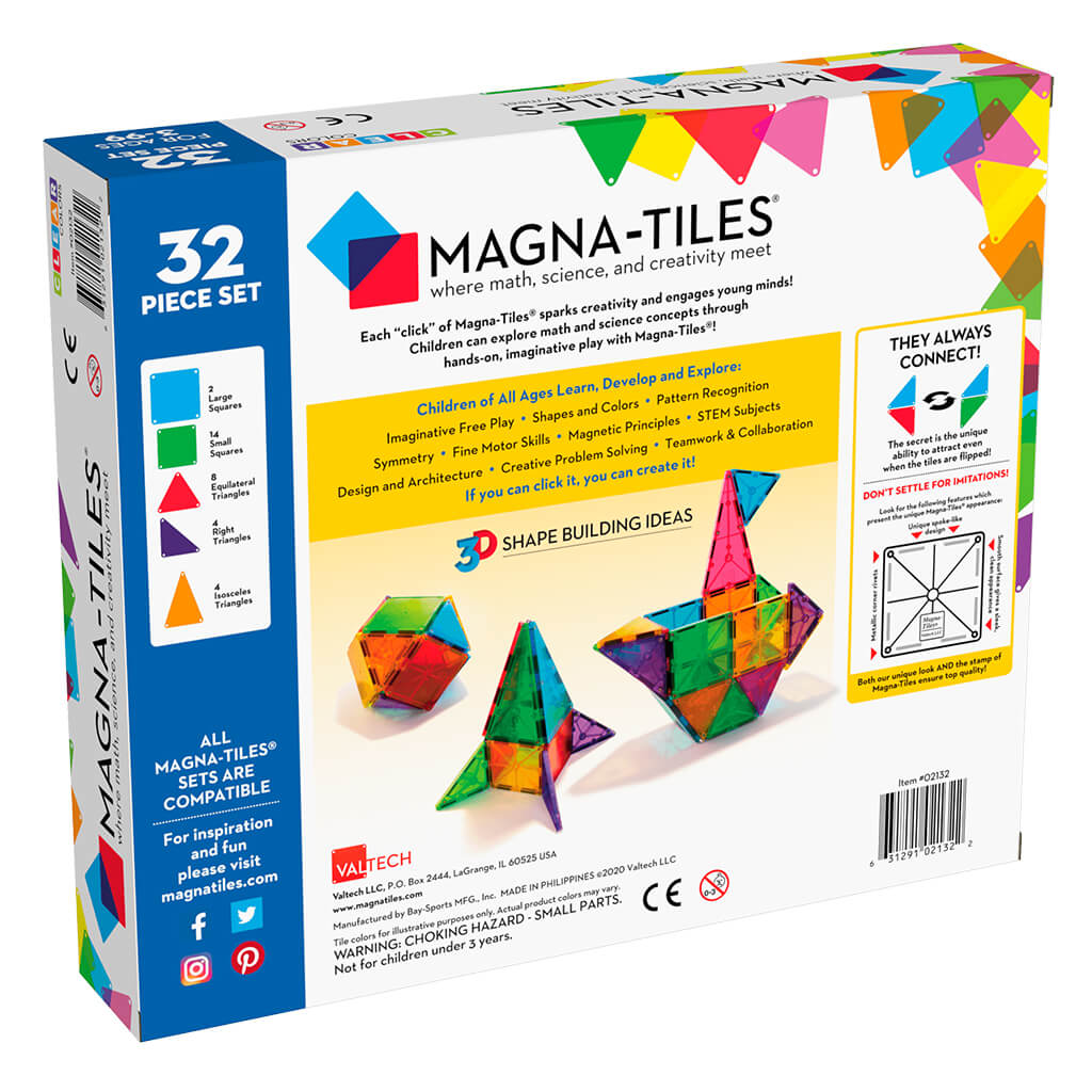 Magna-Tiles Clear Colors 32pc