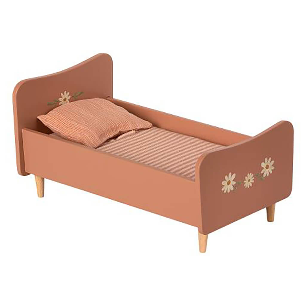 Maileg Mini Wooden Bed Toy Rose