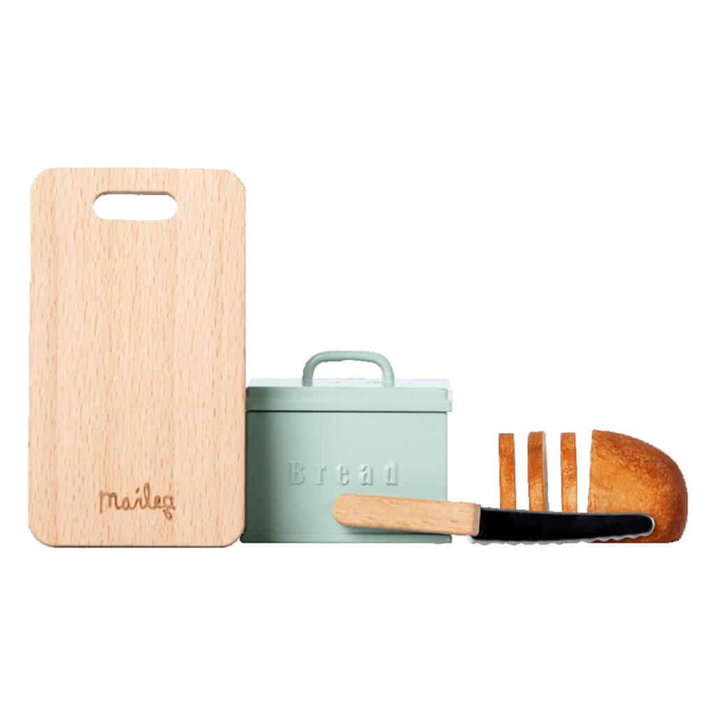 Maileg Miniature Bread Box with Cutting Board and Knife