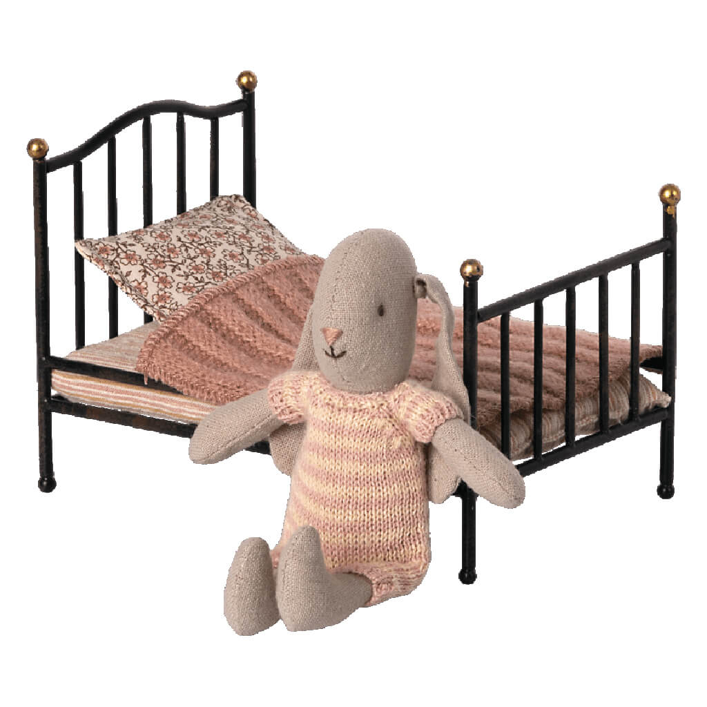 Maileg Mouse Vintage Bed Toy Anthracite
