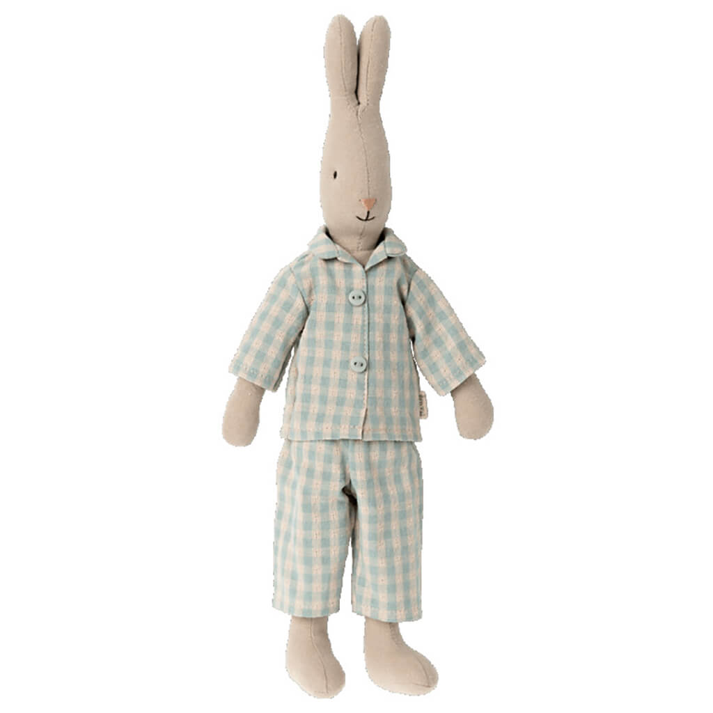Maileg Rabbit Doll Size 2 Checkered Pajamas