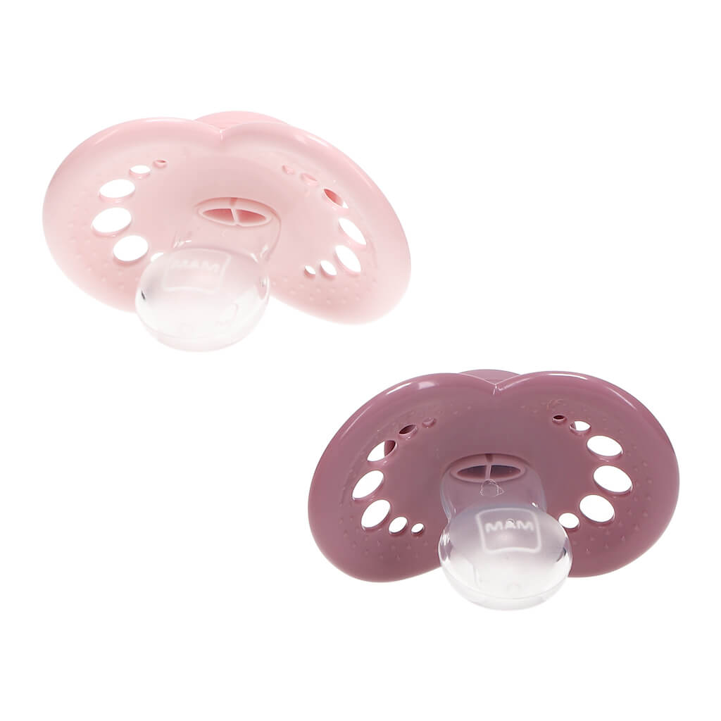 MAM Matte Silicone Pacifier Blush/Orchid | NINI and LOLI