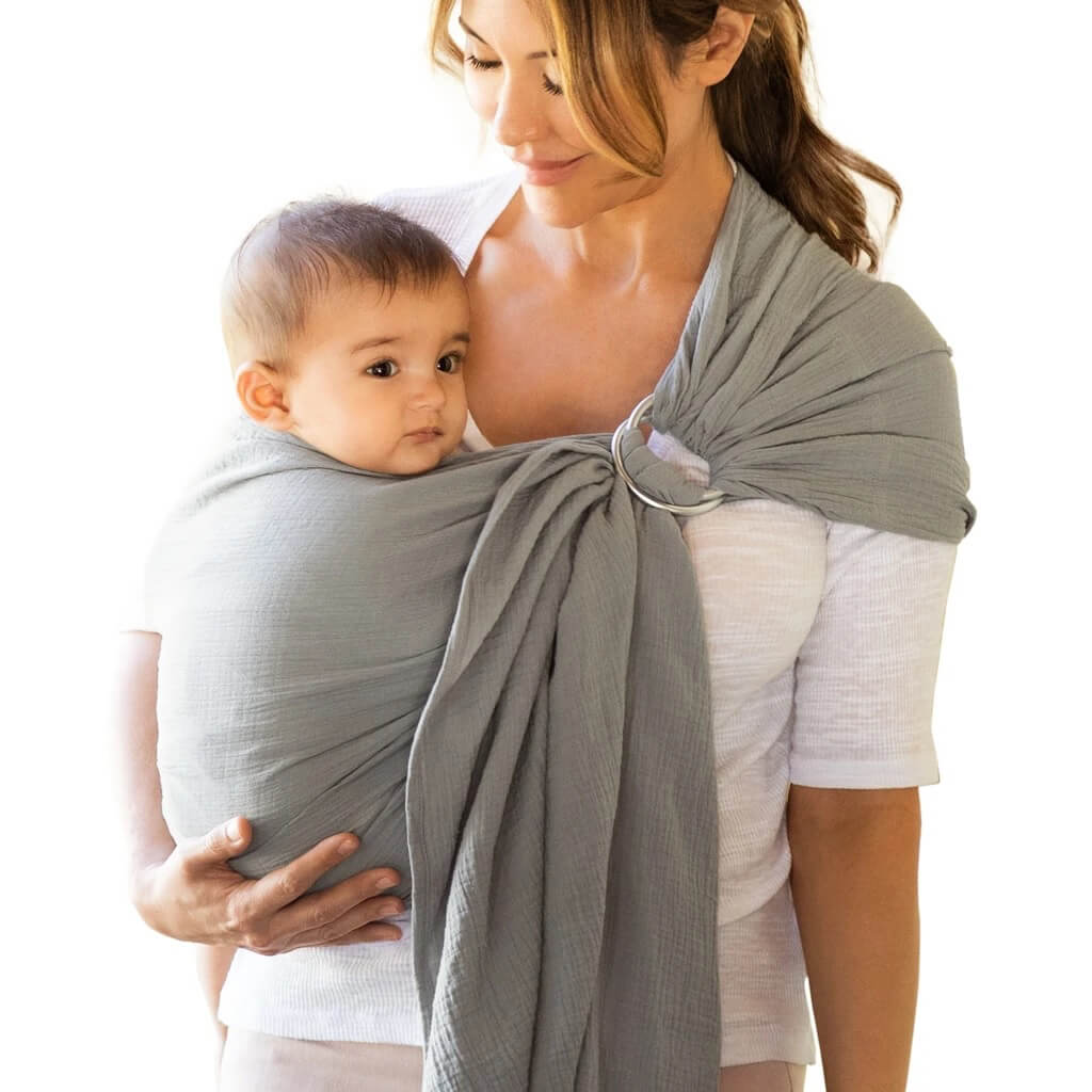 Ring Sling Baby Carrier Pewter