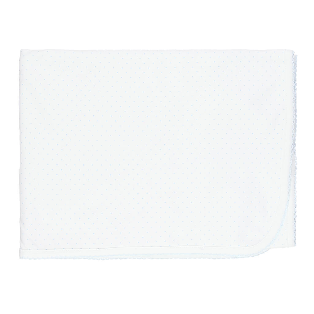 Dots Basic Blanket White/Blue