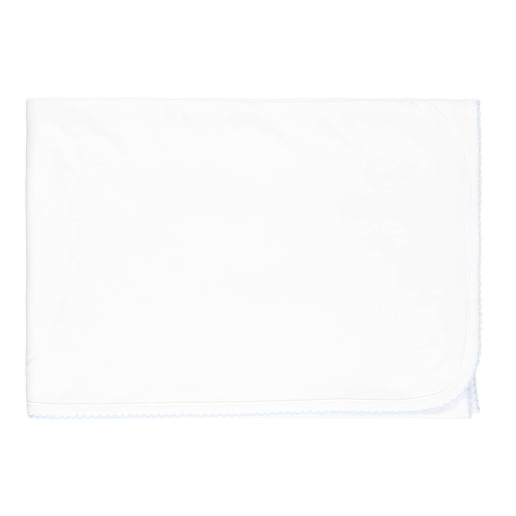 Solid Basic Blanket White/Blue