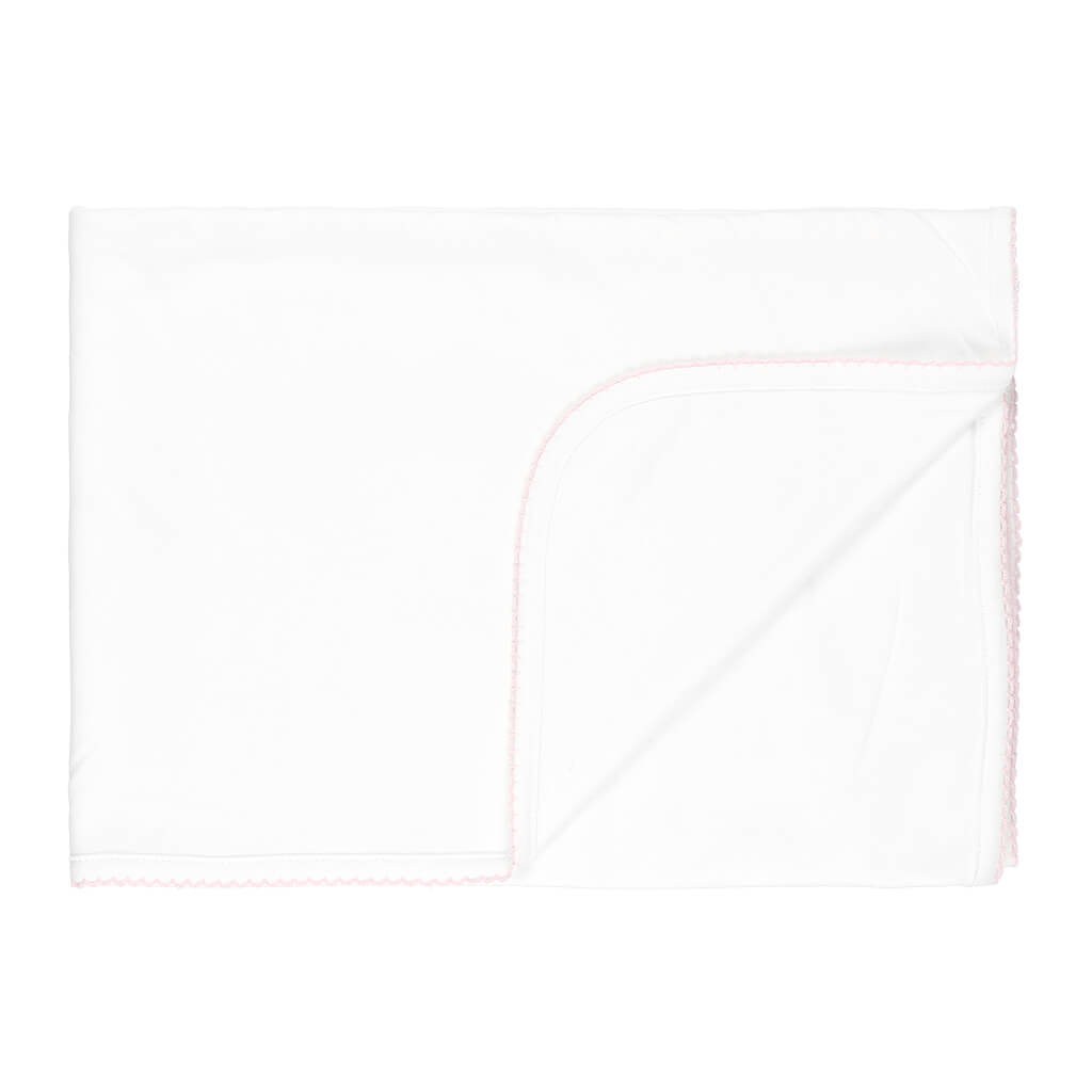 Solid Basic Blanket White/Pink