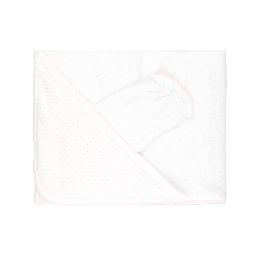 Basic Dots Towel White/Pink