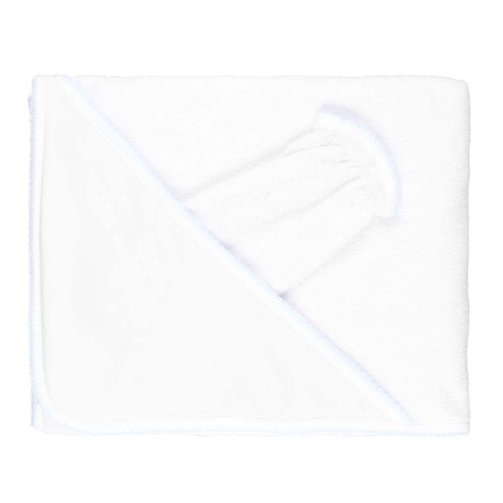 Basic Solid Towel White/Blue