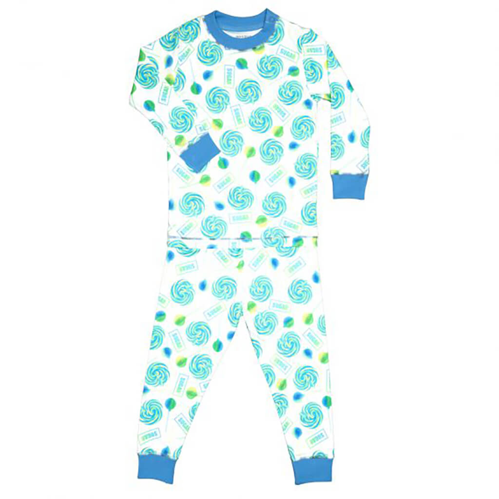 Noomie by robynblair 2 Piece Pajamas Blue Lollipops