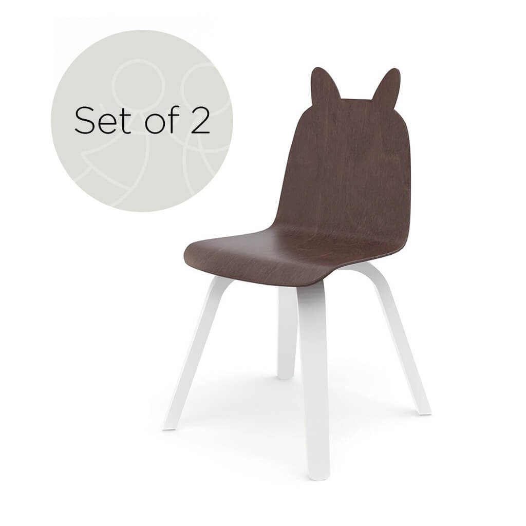 Chair 2 Pieces Rabbit Walnut Oeuf NINI and LOLI