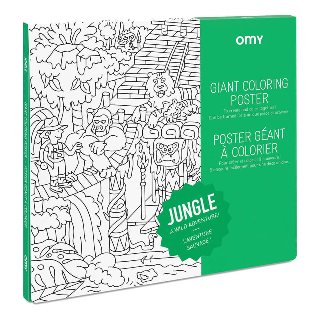 Omy Design Giant Frameable Coloring Poster Jungle