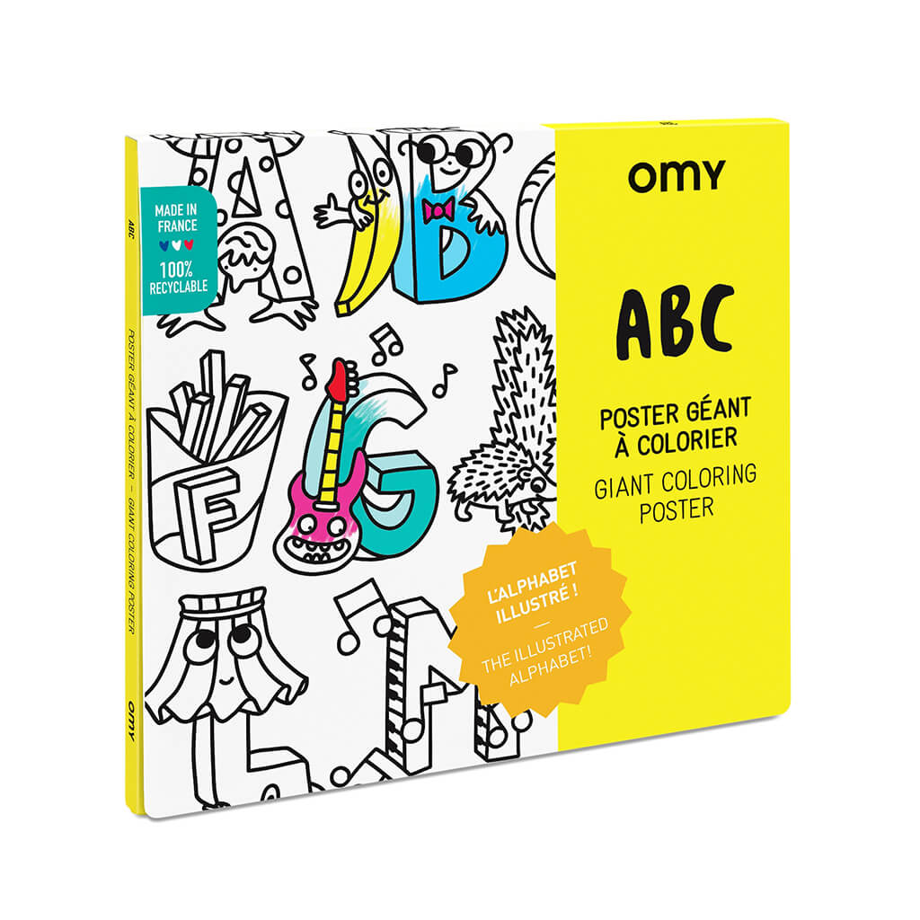 Omy Design Giant Frameable Coloring Poster ABC