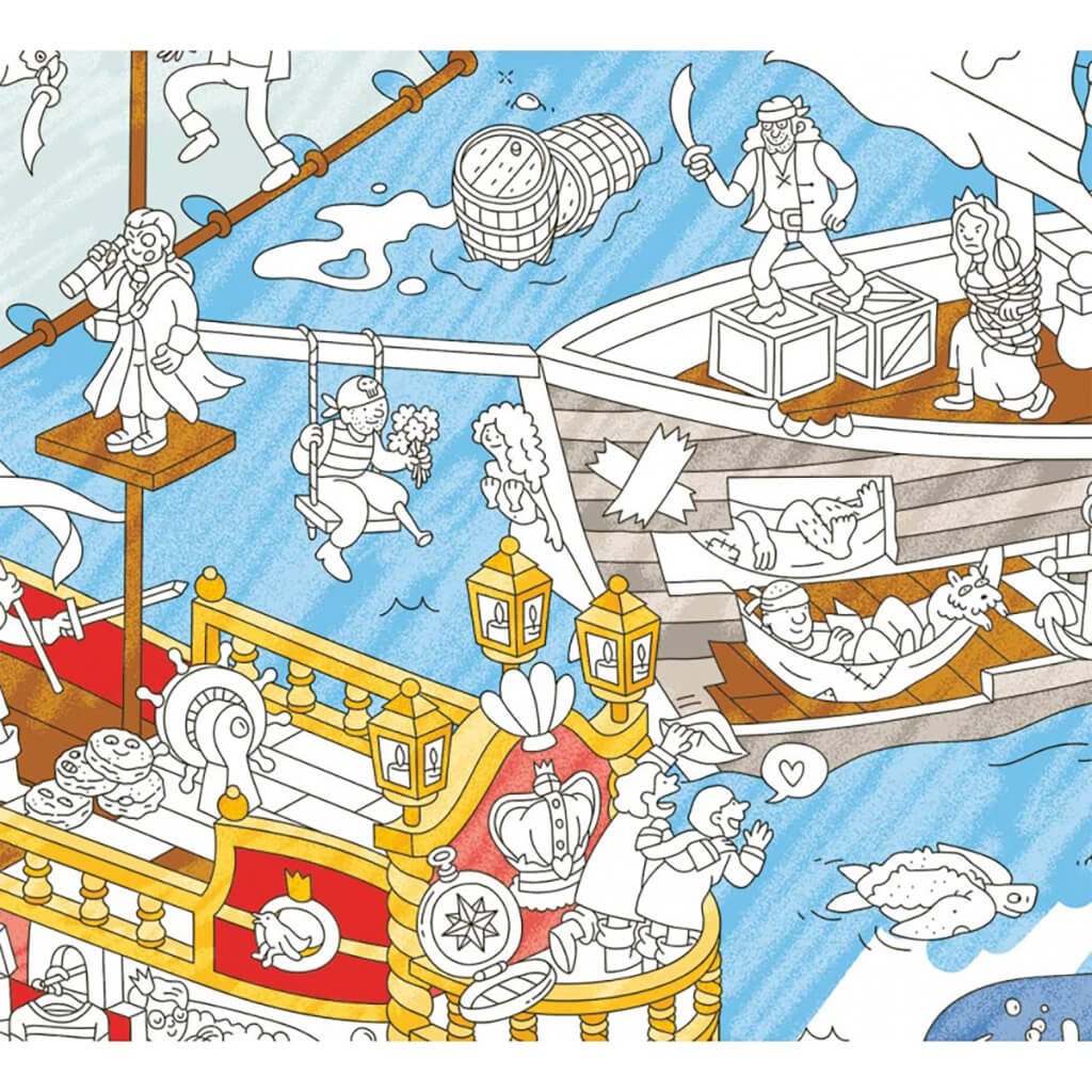 Omy Design Giant Frameable Coloring Poster Pirates