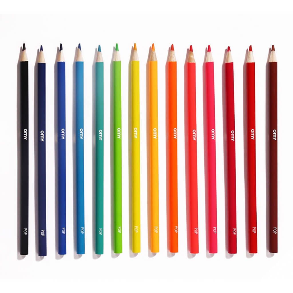 Omy Design 16 Pack Neon Metallic Pencils
