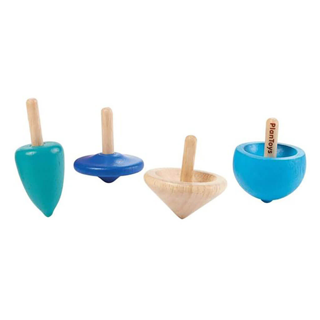 PlanToys Wooden Spinning Tops
