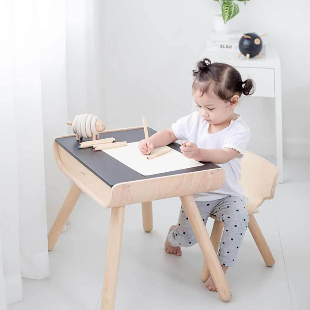 PlanToys Table and Chair Black