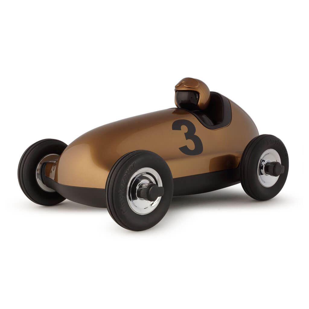 Playforever Bruno Race Car Toy Gold