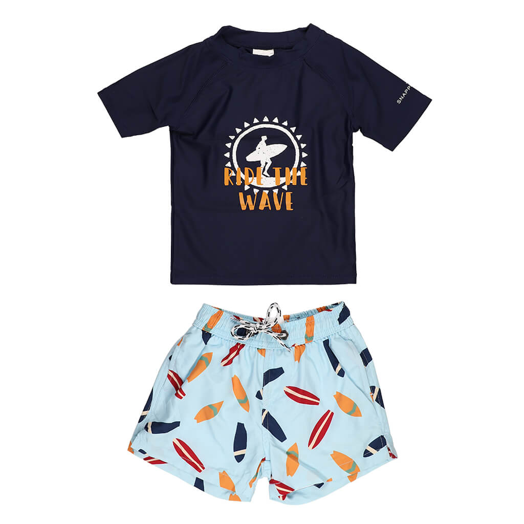 Snapper Rock Short Sleeve Set Ride The Wave | NINI and LOLI
