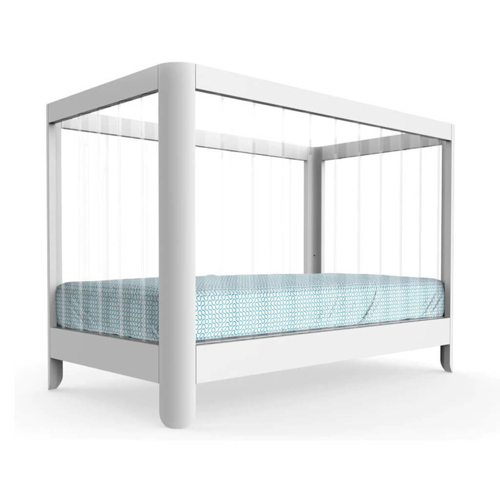 Reverie Crib White with Clear Acrylic
