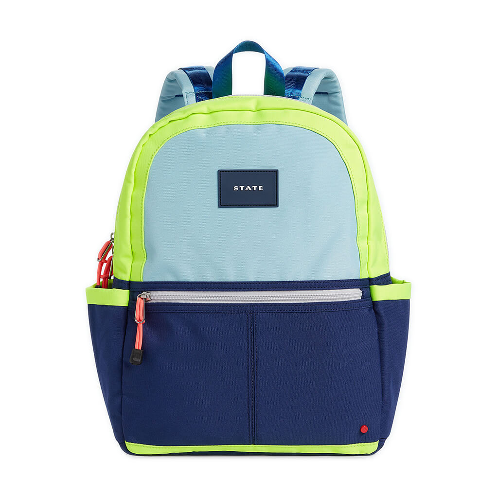 State Bags Kane Kids Travel Backpack Navy/Neon | NINI and LOLI