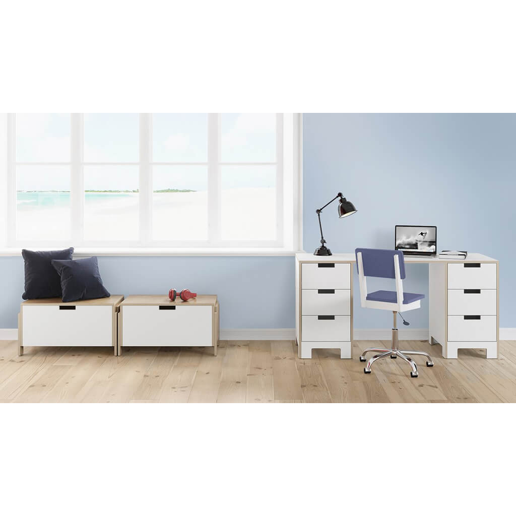Color_White | Studio Duc Juno Doublewide Desk White | NINI and LOLI