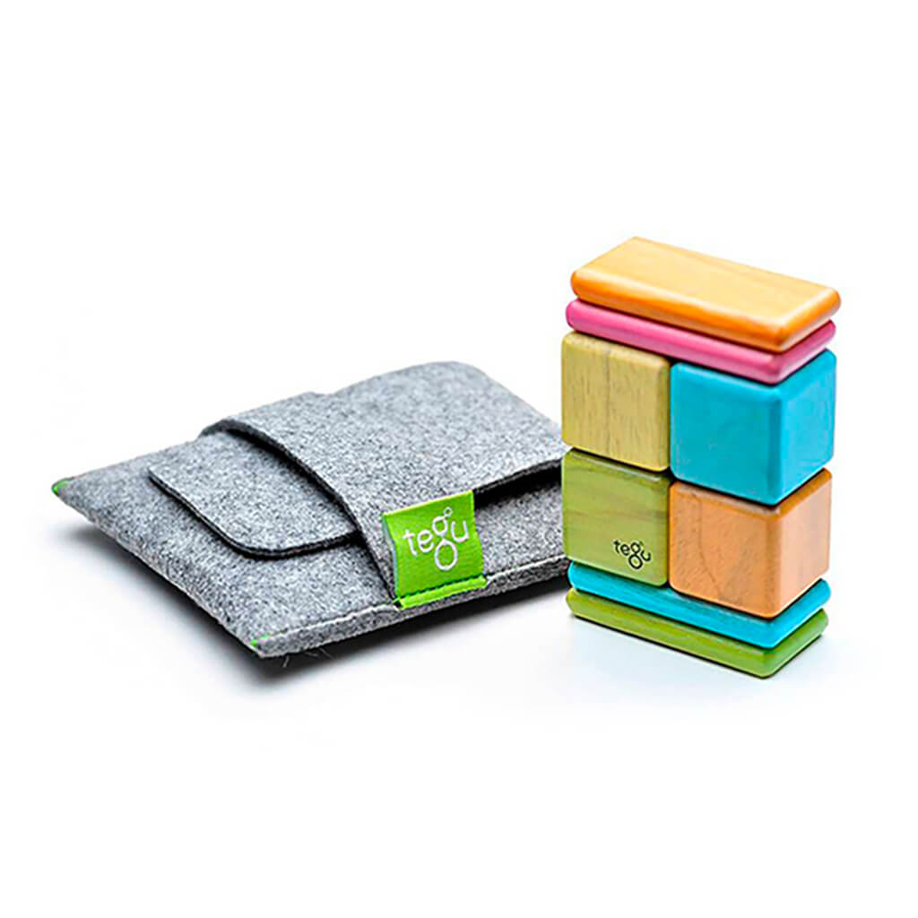 Pocket Pouch Magnetic Wooden Blocks Set